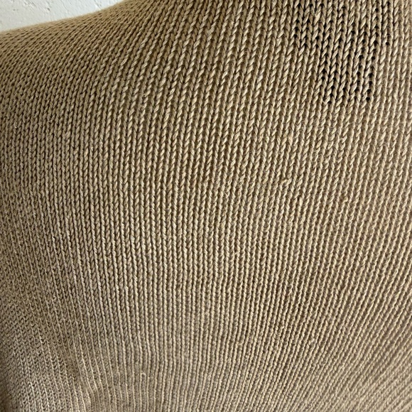 Eileen Fisher Linen Cardigan XL Dark Green 100% Linen Sweater 3/4 Sleeves Button - Picture 4 of 11